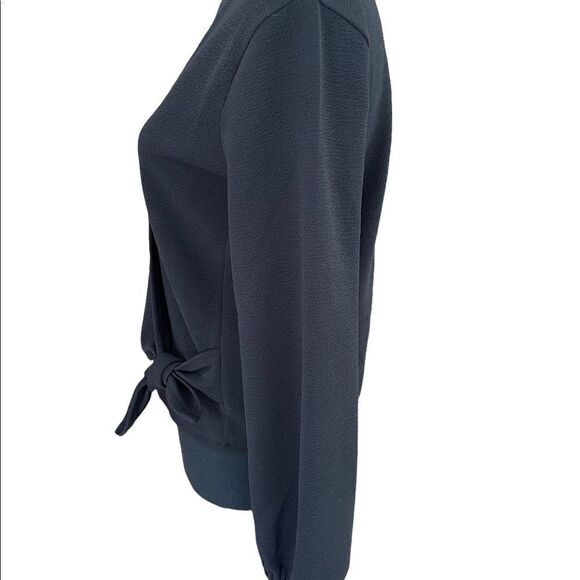 NEW with tags Madewell Texture & Thread black crepe wrap top, size S - Picture 8 of 9